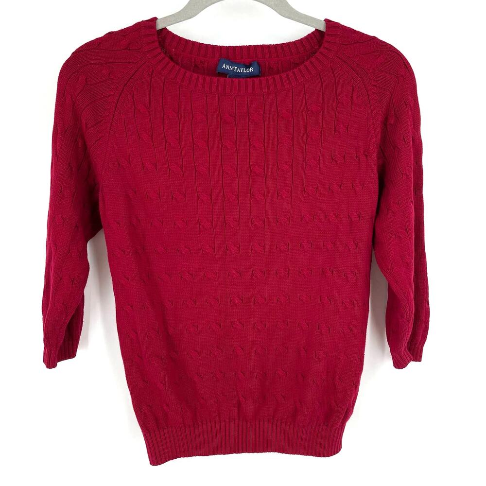 Ann Taylor Silk Blend Sweater Red Small‎
